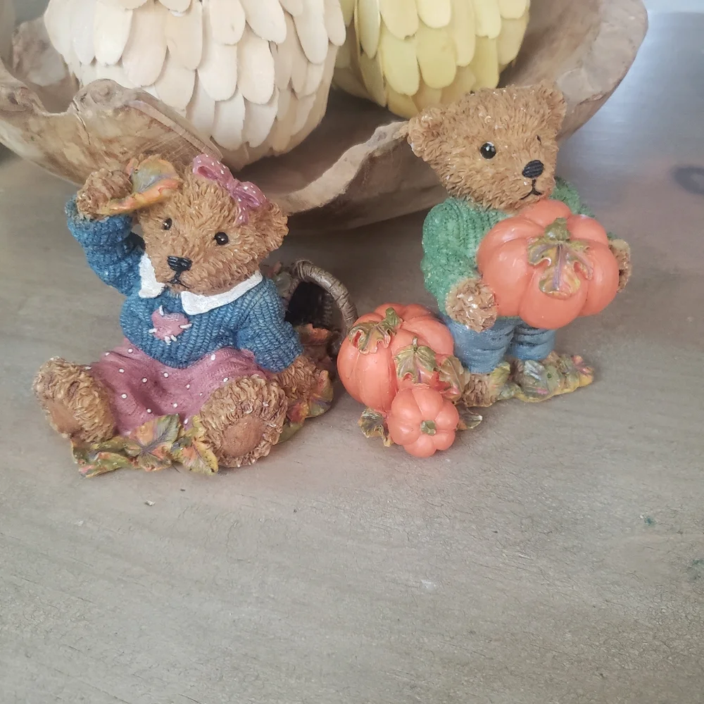 Vintage Home Interiors 1999 Fall Thank You Bears